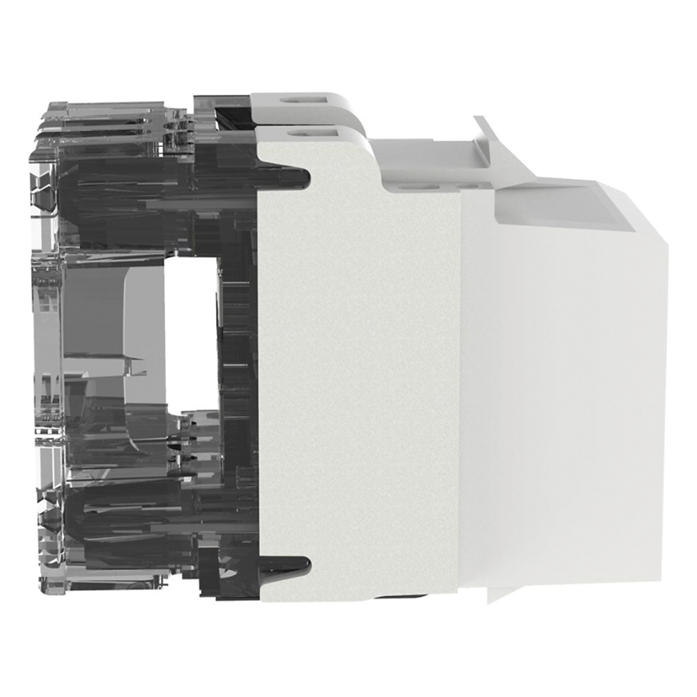 Conector Jack Estilo 110 (de Impacto), Tipo Keystone, Categoría 6A, de 8 Posiciones y 8 Cables, Color Blanco