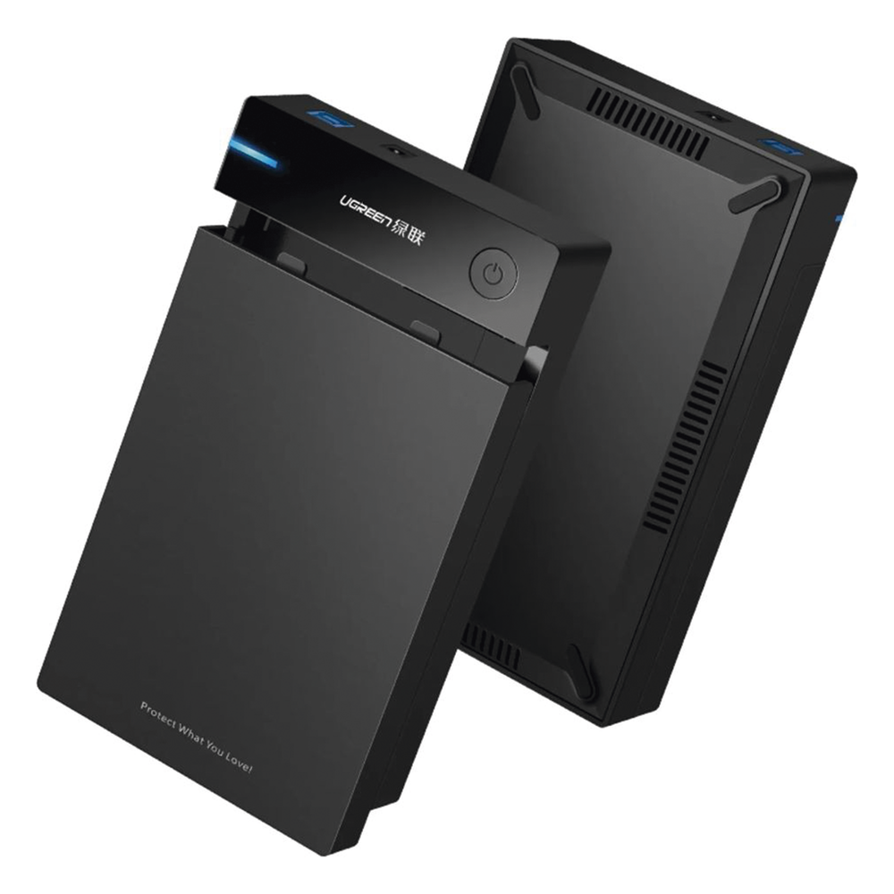 Carcasa de Disco Duro para  3.5" y  2.5" (Enclosure) | Con Cable USB 3.0 | Para HDD 3.5" / SSD 2.5" | SATA I/II/III | UASP | Hasta 16 TB | Compatible con Windows, Linux, Mac OS | No Requiere Controlador | Cable 1m | Incluye Adaptador d