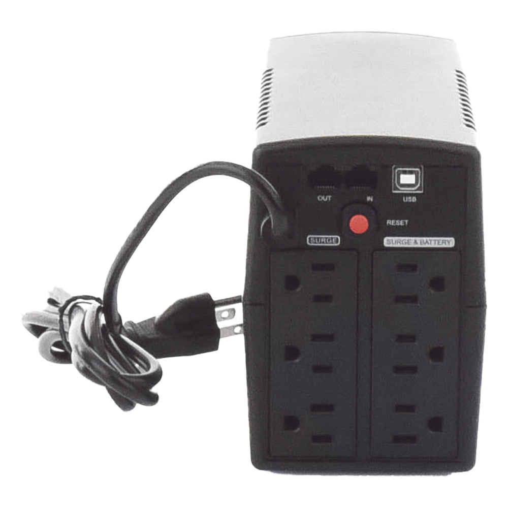 UPS de 900 VA/420 W, Topología Línea Interactiva, Entrada 120 Vca NEMA 5-15P, y 6 Salidas NEMA 5-15R, Con Regulador de Voltaje (AVR)
