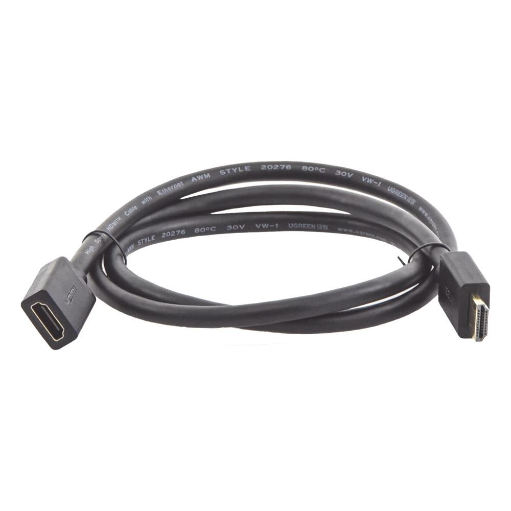 Cable Extensor HDMI de 1 Metro (3.28 Pies) / 4K@60Hz / 3D / HDR / Macho a Hembra / Núcleo de Cobre Estañado / Transmisión Estable
