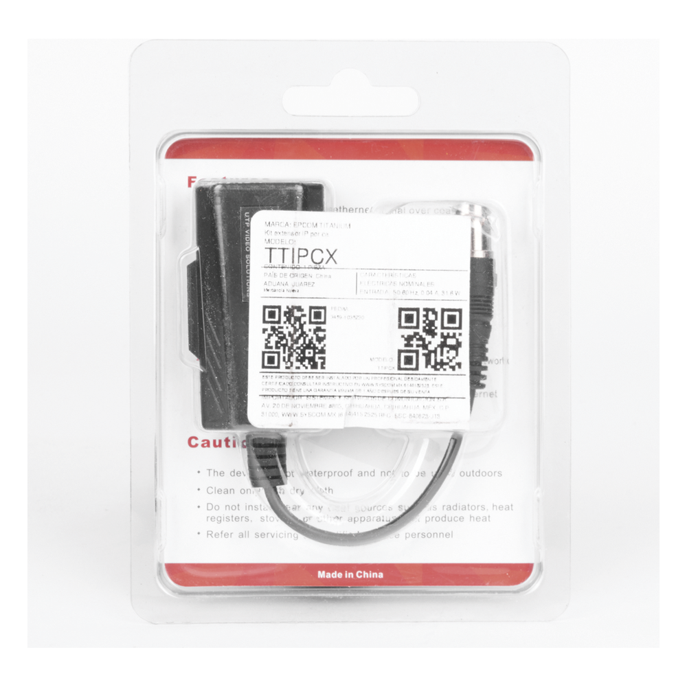 Kit EXTENSOR IP por cable CABLE COAXIAL para distancias de HASTA 200 m / REUTILIZA EL CABLEADO EXISTENTE PARA CONECTAR CÁMARAS IP / No Requiere Energía / Transmisión en Tiempo Real / Protección Contra Sobretensiones Incorporada