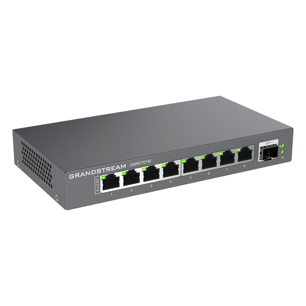Switches de red Multi-Gigabit de 2.5G No Administrable / 8 Puertos RJ45 de 100/1000/2500Mbps / 1 puerto de fibra SFP+
