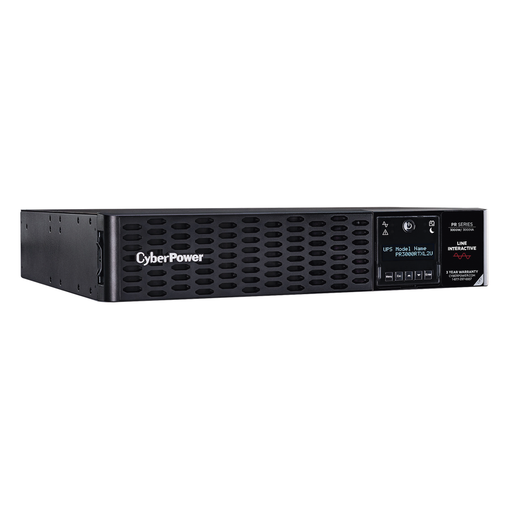UPS de 3000 VA/3000 W, Topología Línea Interactiva, Entrada 120 Vca NEMA L5-30P, Onda Senoidal Pura, Torre o Rack de 2 UR, Con 8 Tomas 5-20R y 1 L5-30R