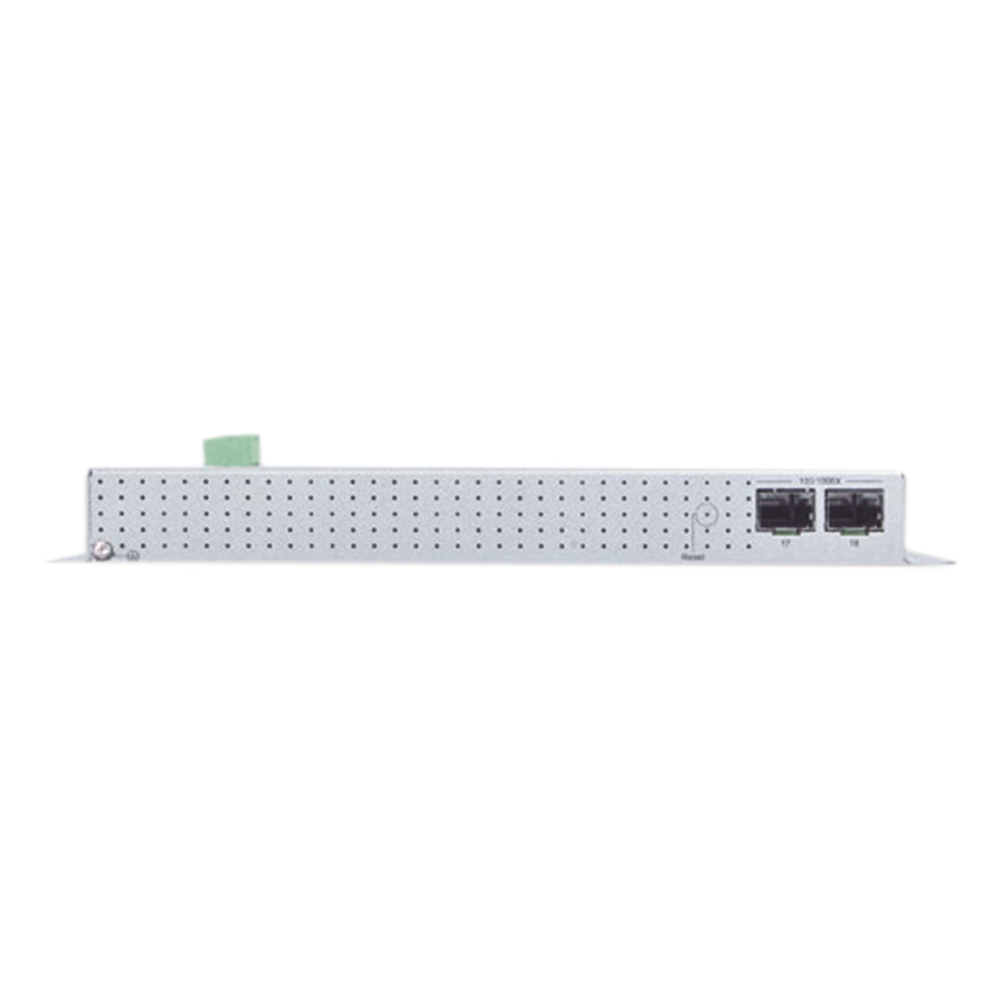 Switch Industrial Administrable Capa 2 de Pared,16 Puertos PoE 802.3at Gigabit y 2 Puertos SFP