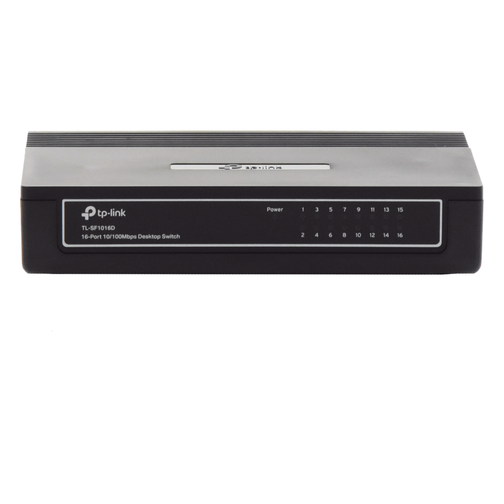 Switch no administrable de 16 puertos 10/100 Mbps para escritorio