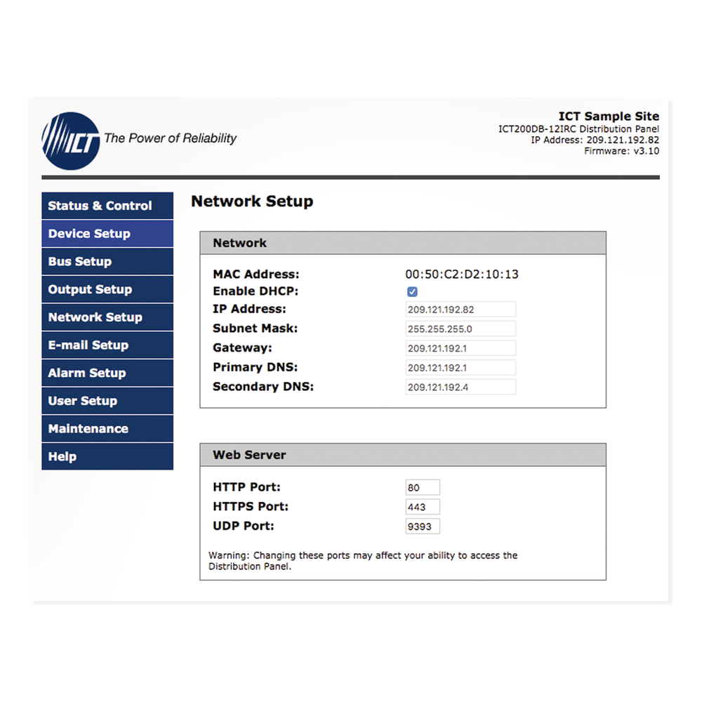 PDU Administrable IP, 12 Salidas para Brakers (No incluidos), Control de Energía Remoto, Doble Bus Inteligente de Distribución CD, Aplicaciones 12,24 y 48 Vcc.