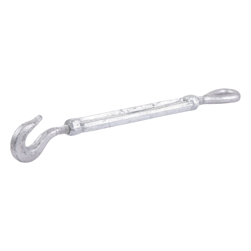 Tensor de 3/8" x 6" Acero Forjado OJO-GANCHO Galv. Inmersión en Caliente (Carga Max. 1000 lbs).