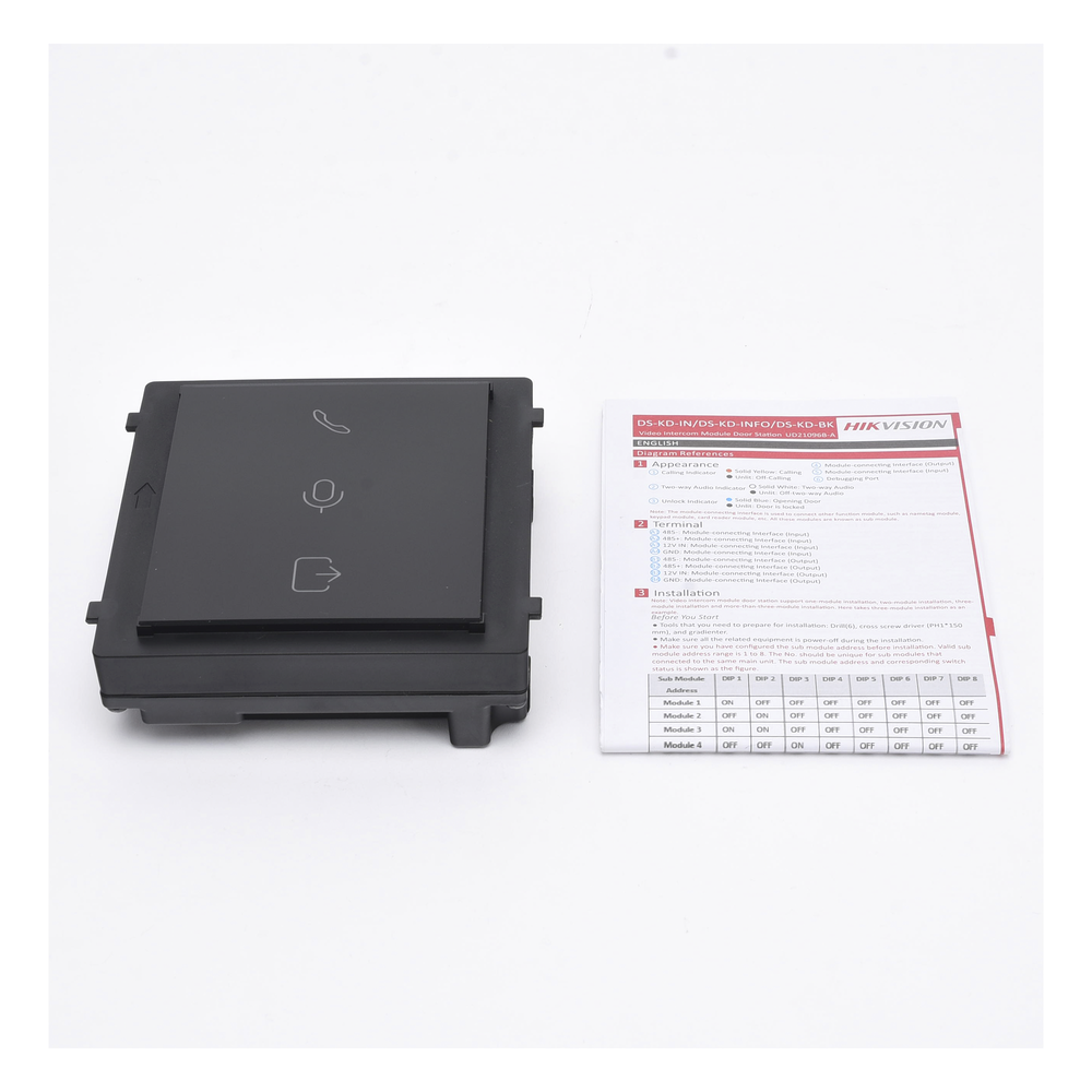 Modulo para Indicar Recepción de Llamada / Apertura de Puerta o Audio Bidireccional en Videoportero IP Modular