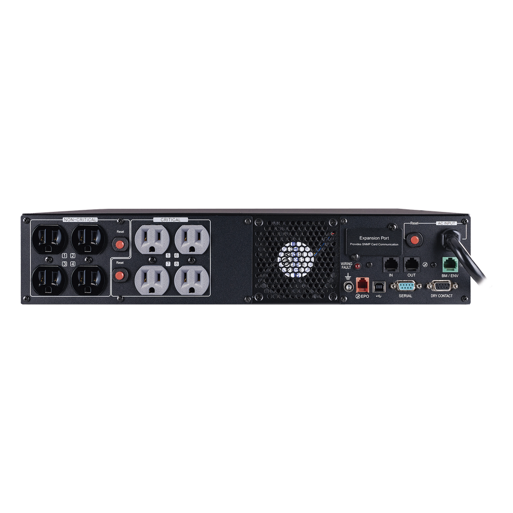 UPS de 1000 VA /1000 W, Topología Línea Interactiva, Entrada 120 Vca NEMA 5-15P, Onda Senoidal Pura, Torre o Rack 2 UR, Con 8 Tomas NEMA 5-15R
