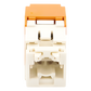 Conector Jack RJ45 Estilo TG, Mini-Com, Categoría 6, de 8 Posiciones y 8 Cables, Color Naranja