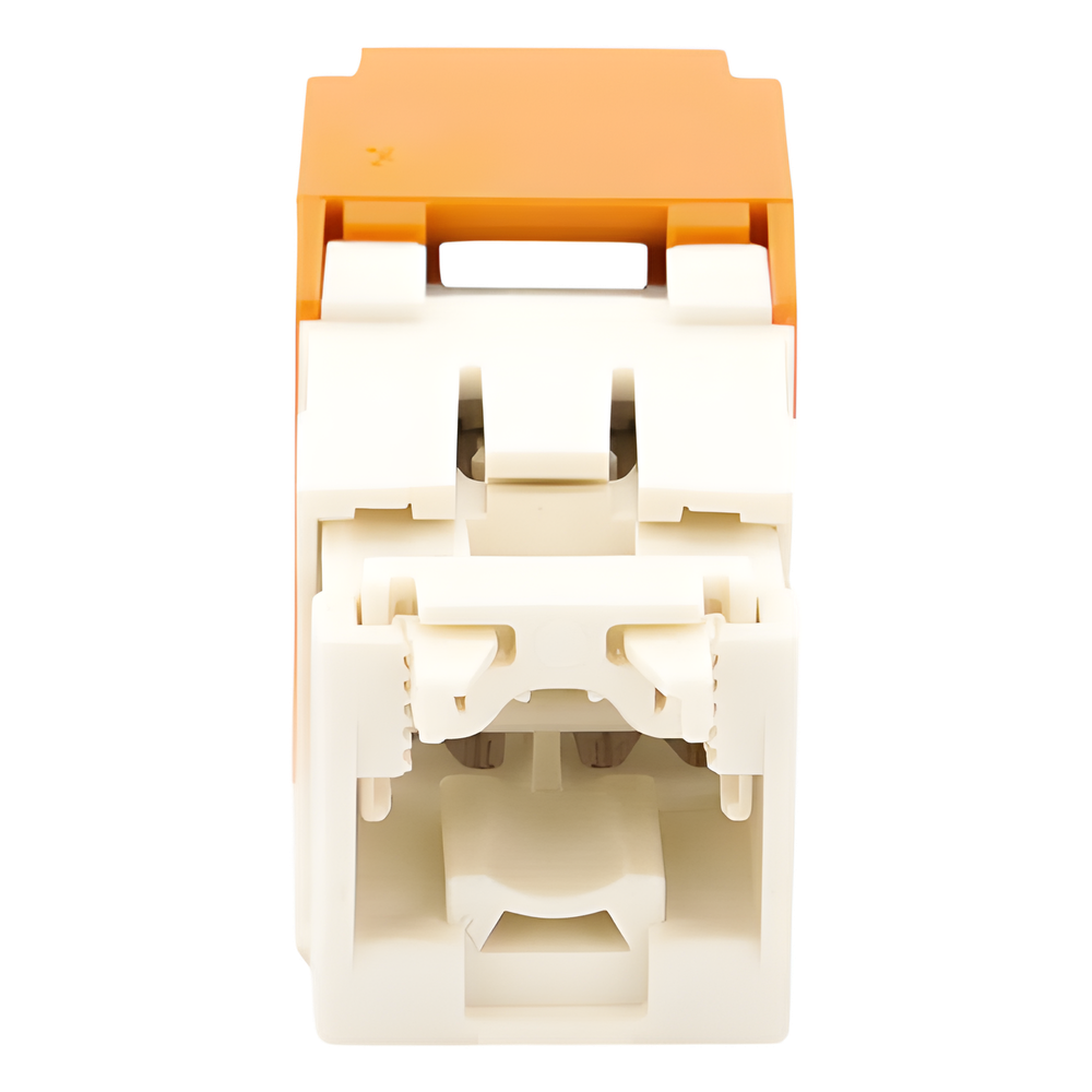 Conector Jack RJ45 Estilo TG, Mini-Com, Categoría 6, de 8 Posiciones y 8 Cables, Color Naranja