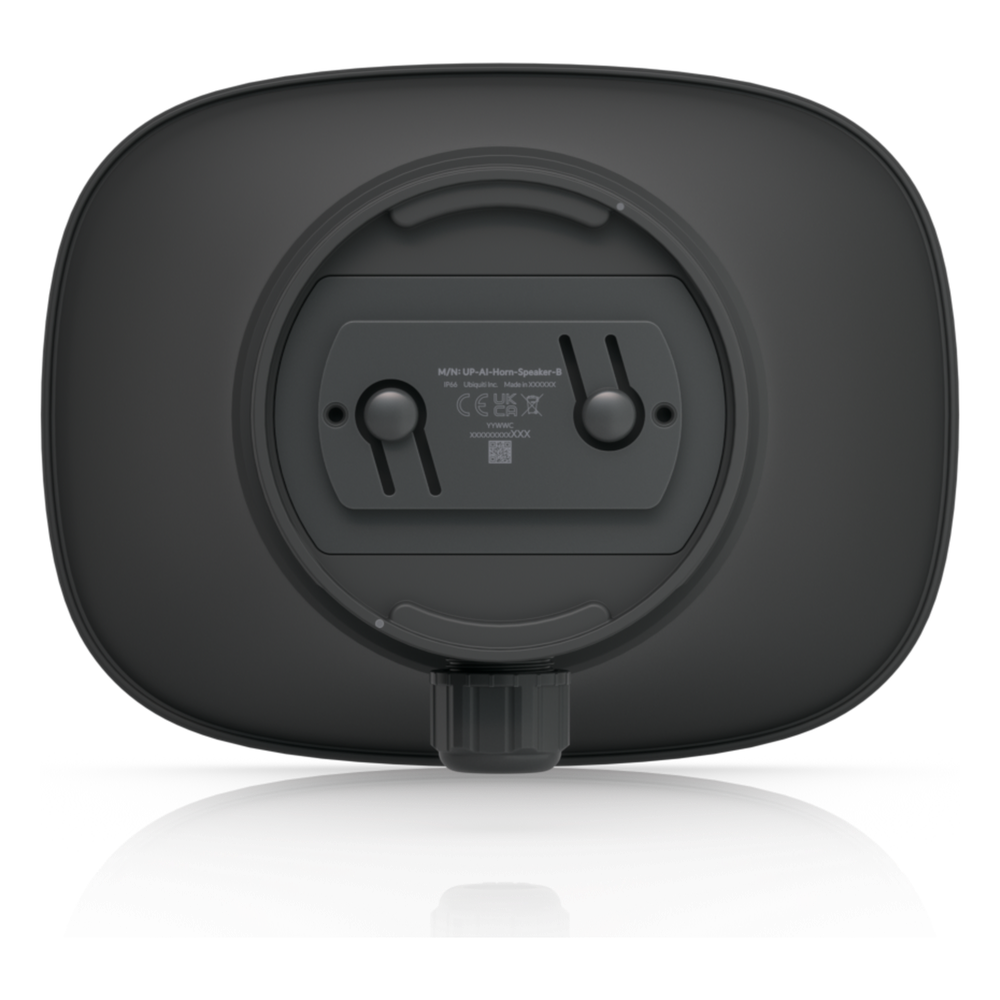 UniFi Protect AI Horn Speaker, Altavoz IP 120 dB, PoE+, Alerta AI Avanzada, Montaje Pared, Esquina y Poste, IP66, Color Negro