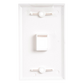 Placa de Pared de 1 Puerto, Keystone, Color Blanco