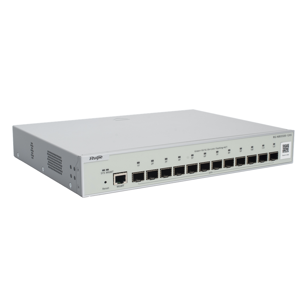 Switch Administrable Full Aggregation Capa 3, 12 Puertos SFP+ 10G y un Puerto MGMT