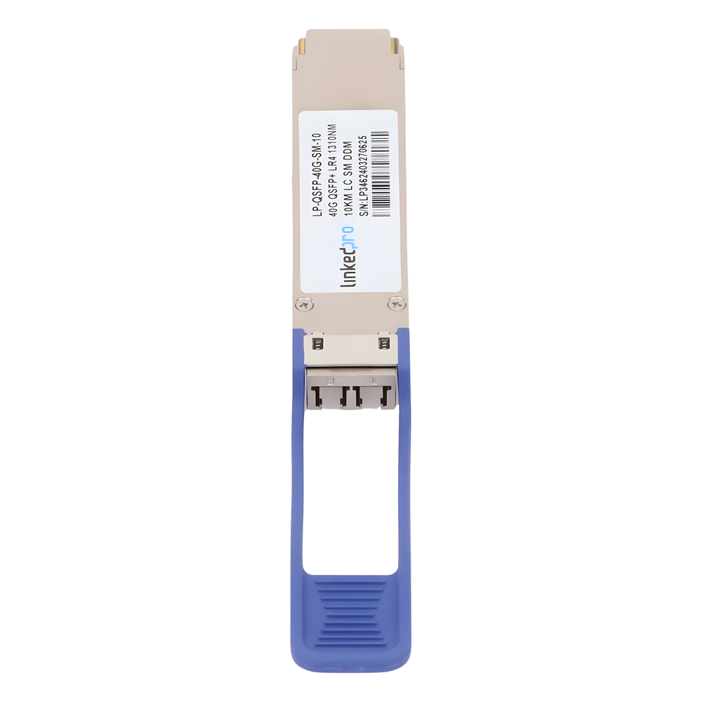 Transceptor Óptico QSFP+ (Mini-Gbic) / Monomodo 1310 nm / 40 Gbps / 40GBASE-LR4 / Conectores LC/UPC Dúplex / DDM / Hasta 10 km