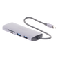 Hub USB-C 8 en 1 / HDMI 4K / 3x USB 3.0 + 1x USB 2.0 / SD + Micro SD / PD 100W / Aleación de Aluminio