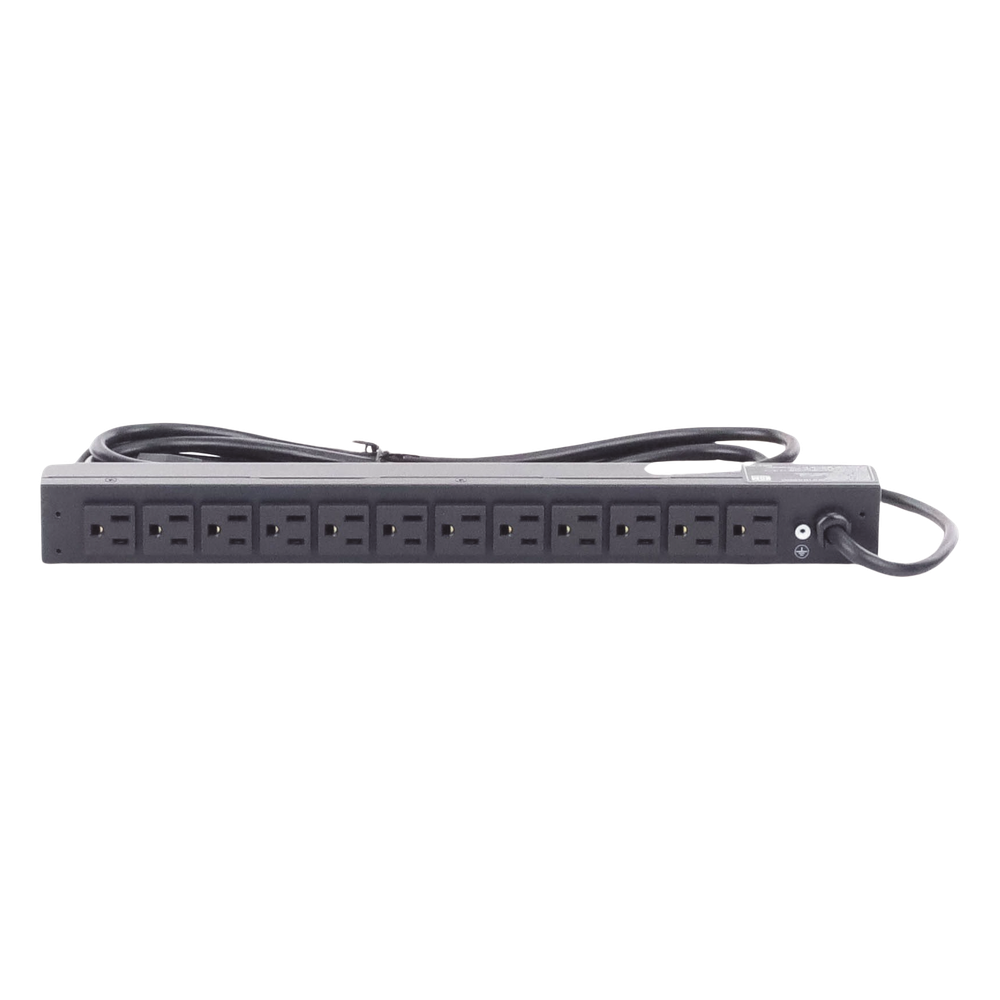 PDU Básico Para Distribución de Energía, Con 12 Tomas NEMA 5-15R Traseras, 1UR, 15 Amp, 120 Vca
