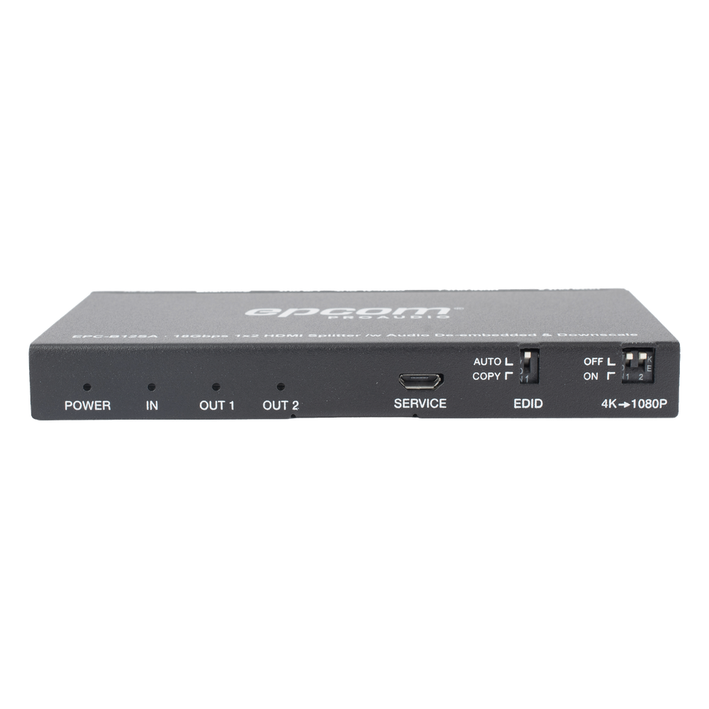 Splitter HDMI 1x2 | 4K@60Hz | Extractor de Audio | Down Scaler | HDR  4:4:4 | EDID | 18Gbps