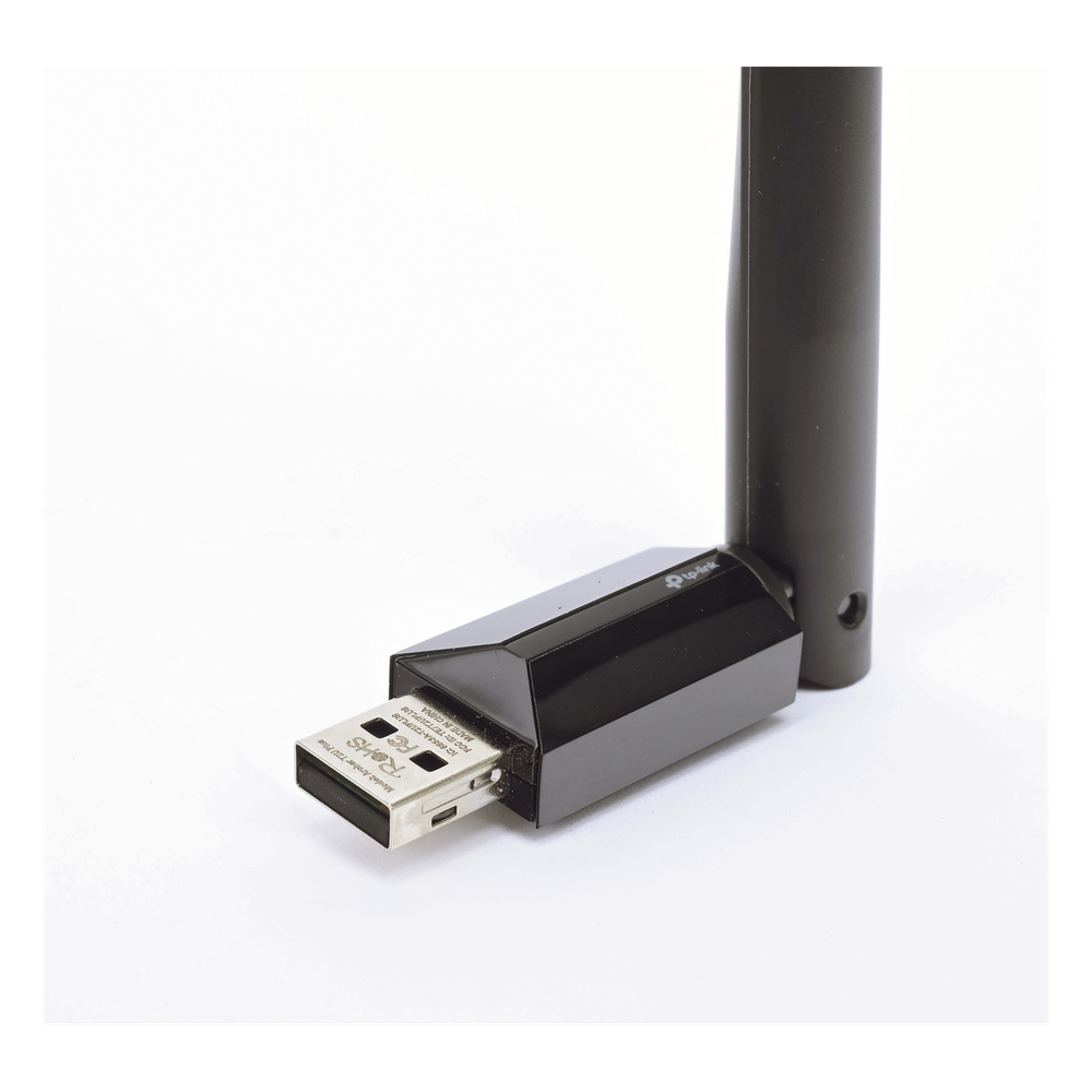 Adaptador  USB inalámbrico doble banda AC 600 Mbps, antena de alta ganancia.