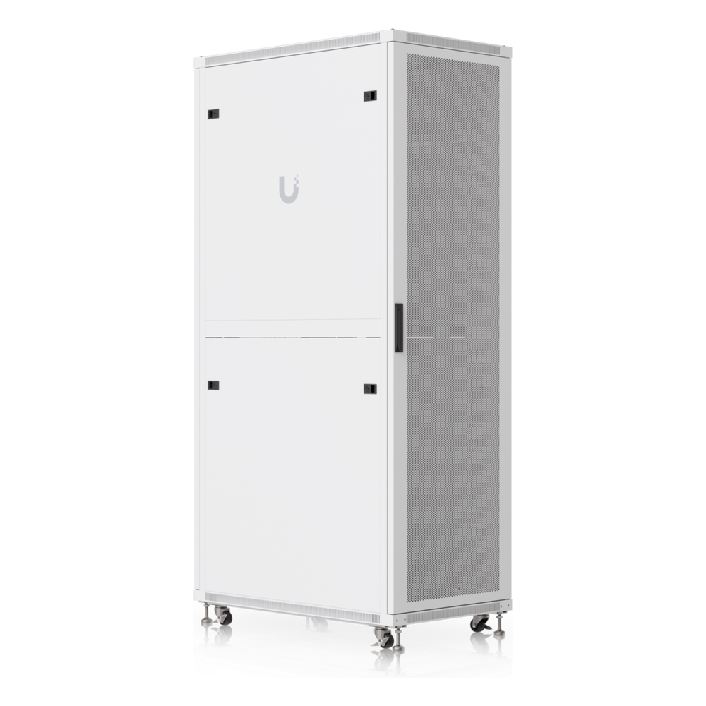 UACC Rack Cabinet 42U (600 × 1000 mm) – Gabinete de Piso Totalmente Ensamblado con Ventiladores Integrados, Paneles Removibles, Ruedas con Seguro y Puerta Frontal Perforada para Óptimo Flujo de Aire