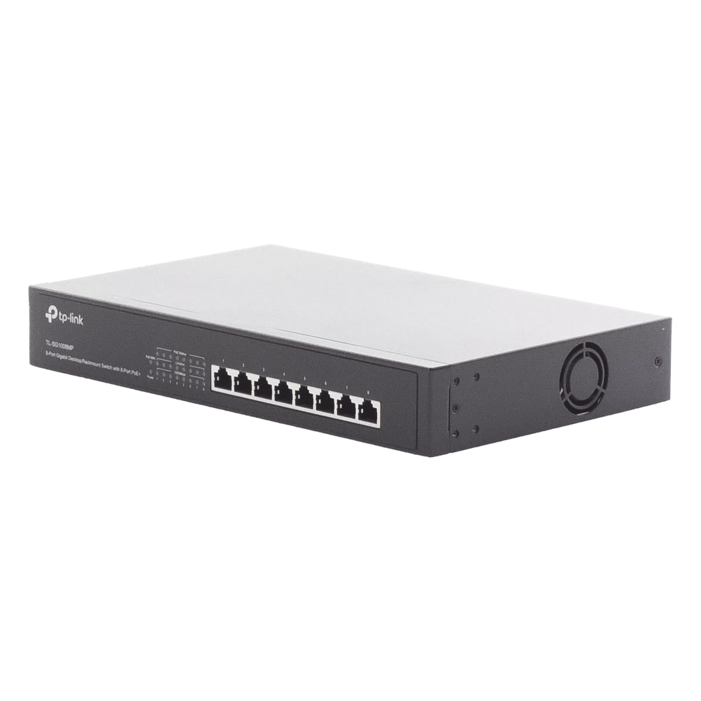 Switch Gigabit PoE+ no administrable de 8 puertos 10/100/1000 Mbps, para escritorio