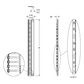 Organizador Vertical de Cables para Rack 45 UR (79 in) / Acero Negro RAL 9005 / Sección 95x208 mm (3.7x8.2 in) / Capacidad 726 Cables / Dedos cada 1.75 pulg / ProLine S1 HOFFMAN