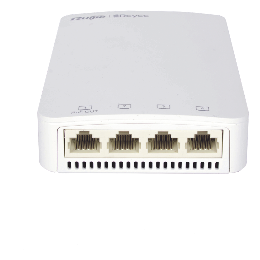 Punto de Acceso Wall Plate Wi-Fi 5 / 1267 Mbps Doble Banda / 802.11ac Wave 2 MU-MIMO 2x2 / 5 Puertos Gigabit / 1 Puerto PoE Out / Mesh / Beamforming / Gestión Cloud Gratuita