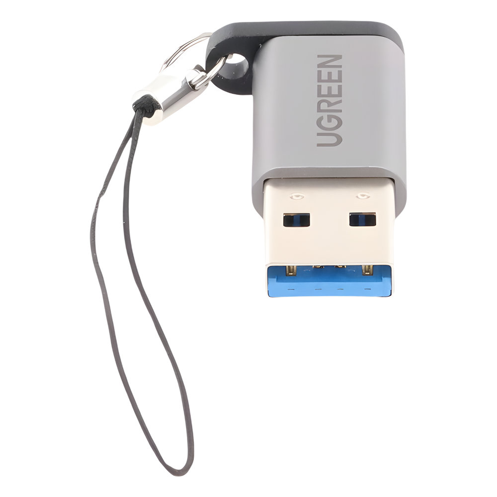 Adaptador USB 3.0 Macho a USB-C 3.1 Tipo C Hembra |Carga y Sincronización de Datos | Admite Corriente de 3A | Transferencia de hasta 5 Gbps | Amplia Compatibilidad | Chip VL160 | Caja de Aluminio | Color Gris