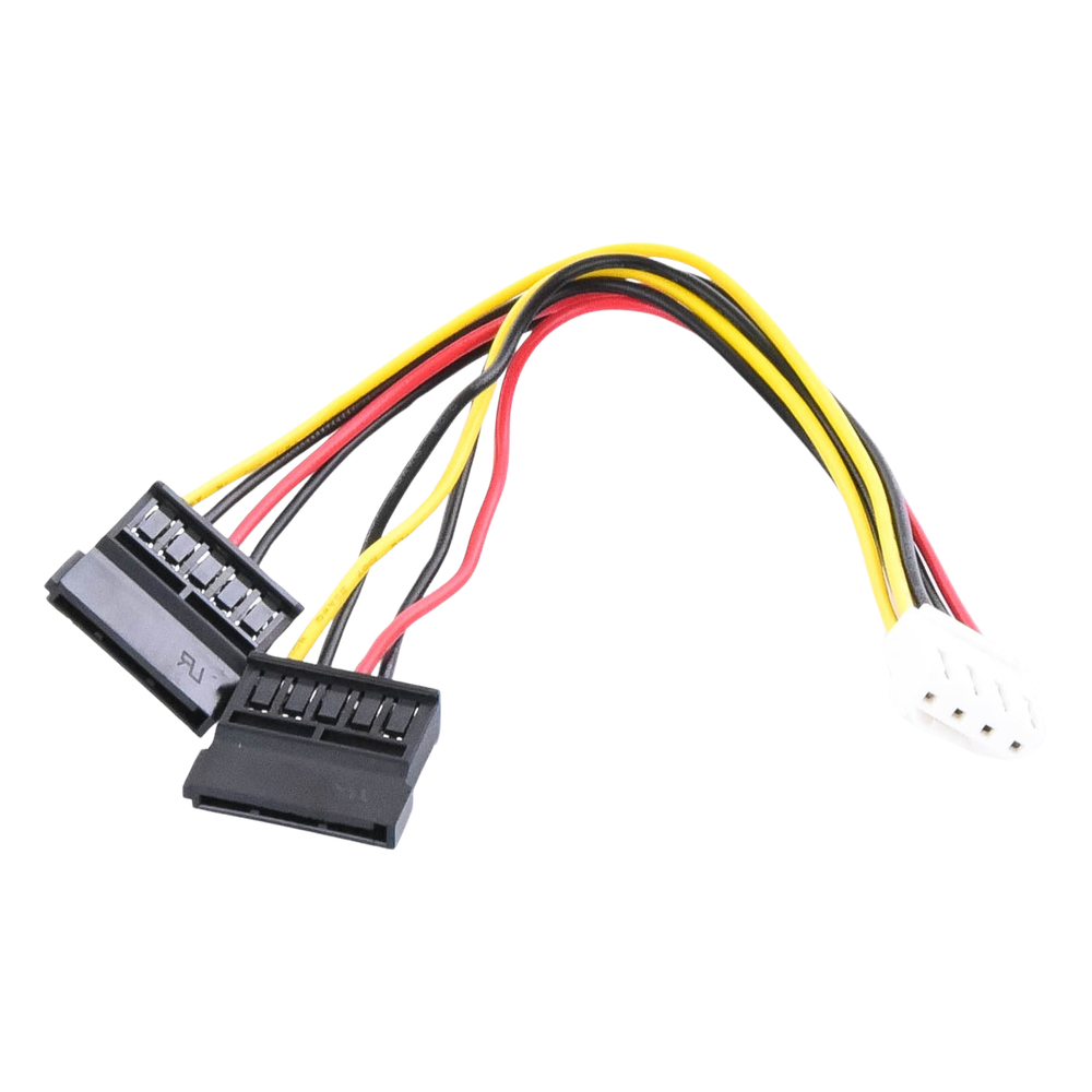 Cable Doble de Corriente SATA / Compatible con DVR´s epcom y HIKVISION / 15 cm de Longitud