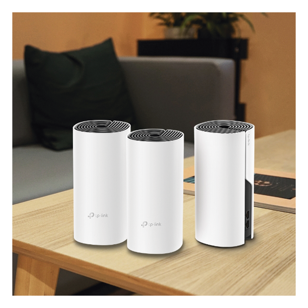 KIT 3 Routers Inalámbricos MESH Interior para Hogar / Doble Banda Wi-Fi 5 AC1200 Mbps / 2 Puerto Gigabit WAN/LAN / 2 Antenas Internas / Administración Mediante la App Deco (iOS, Android)