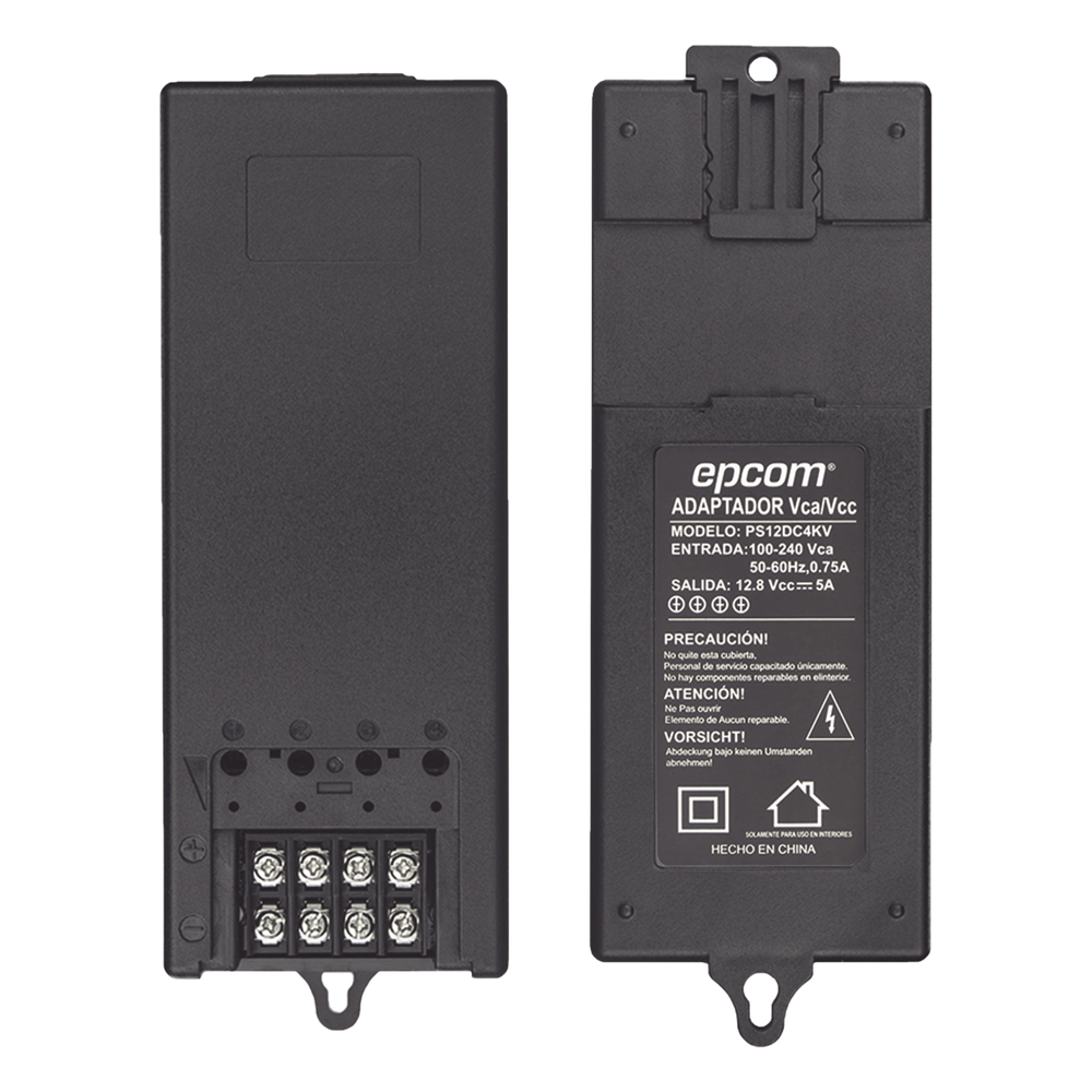 Fuente de Poder de 12 Vcc @ 5A / 4 Cámaras / FILTRO DE RUIDO ESPECIAL PARA CAMARAS 4K / Fusible Reseteable Inter Construido PTC / Protección Contra Sobre-Tensiones y Contra Cortocircuito / Recomendado para cámaras 4K.