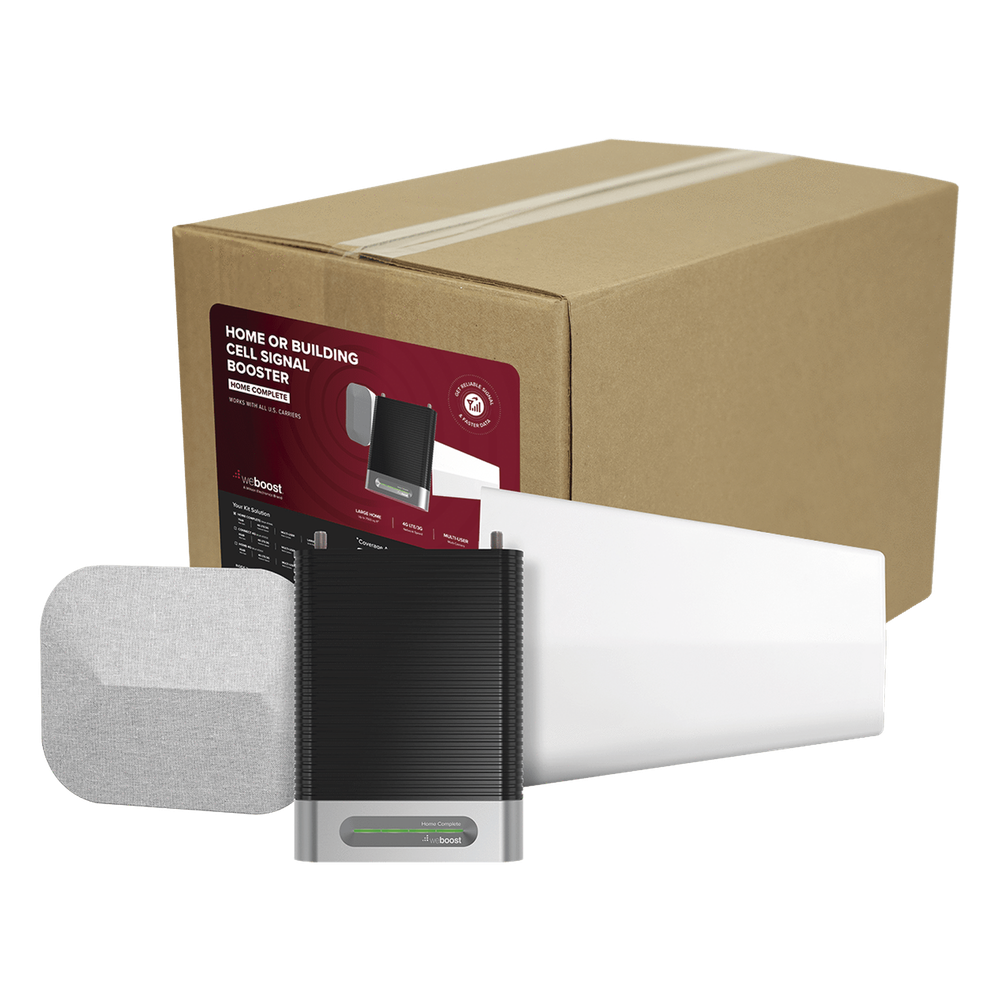 KIT Amplificador de Señal Celular, HOME COMPLETE | Mejora la Señal Celular de todos los Operadores | Cubre áreas en interior de hasta 1200 m² con 4 antenas