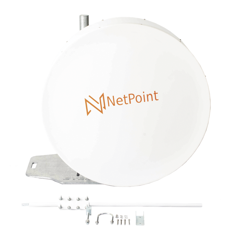 Antena Blindada de alta gama / 3 ft / 10-11 GHz / Ganancia 38 dBi / Conector de guía de onda para radios B11 / Montaje con alineación milimétrica / Tornillería de acero inoxidable
