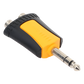 Conector Estéreo |  1/4in - 2 x RCA hembra | Adaptador de Carcasa de Plastico |
