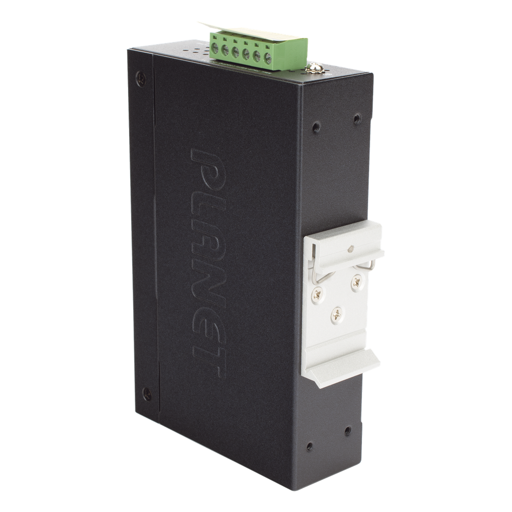 Convertidor de Medios PoE Industrial, Puerto SFP 1000BASE-SX/LX a Puerto RJ45 Gigabit con Salida PoE 802.3at (Hasta 30 W).