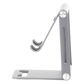 Soporte para Teléfono Celular de Aluminio | Angulo Ajustable | Amplia Compatibilidad con dispositivos de 4.7'' a 7.9'' | Antideslizante | Antiarañazos | Plegable | Color Gris.