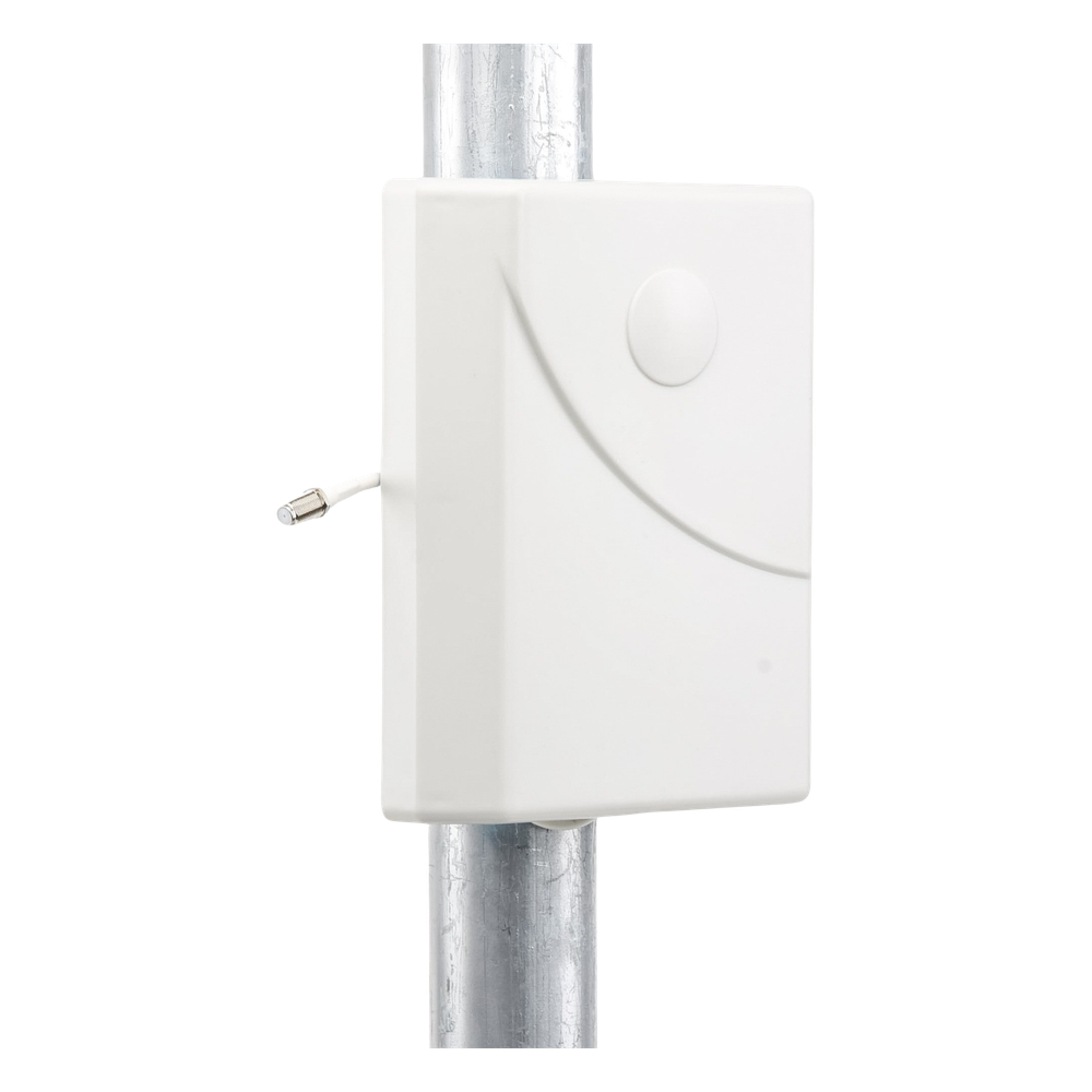 Antena Tipo Panel de Montaje en Pared, Multibanda 700-960 MHZ/ 1710-2170 MHz, 75 Ohm, conector F hembra.