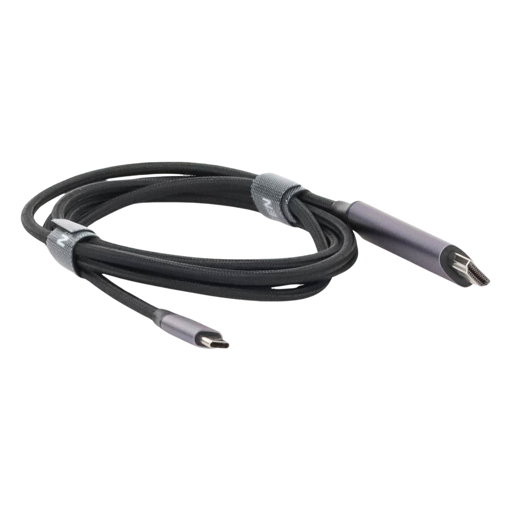 Cable USB-C 3.1 a HDMI 4K | 1.5 Metros (4.92 Pies) | Compatible con Thunderbolt 3 & 4 | Adaptador Tipo-C a HDMI | 4k@60Hz | Soporta Modo Espejo y Modo Extendido | Carcasa de Aluminio | Nylon Trenzado | Conector Niquelado | Blindaje Multicapa