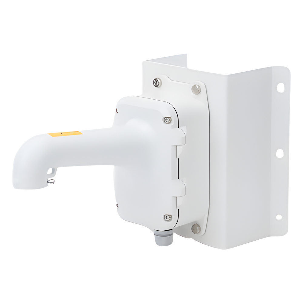 Montaje de Esquina con Caja de Conexión para Domos PTZ epcom y HIKVISION / Fabricado con Aleación de Aluminio y Acero