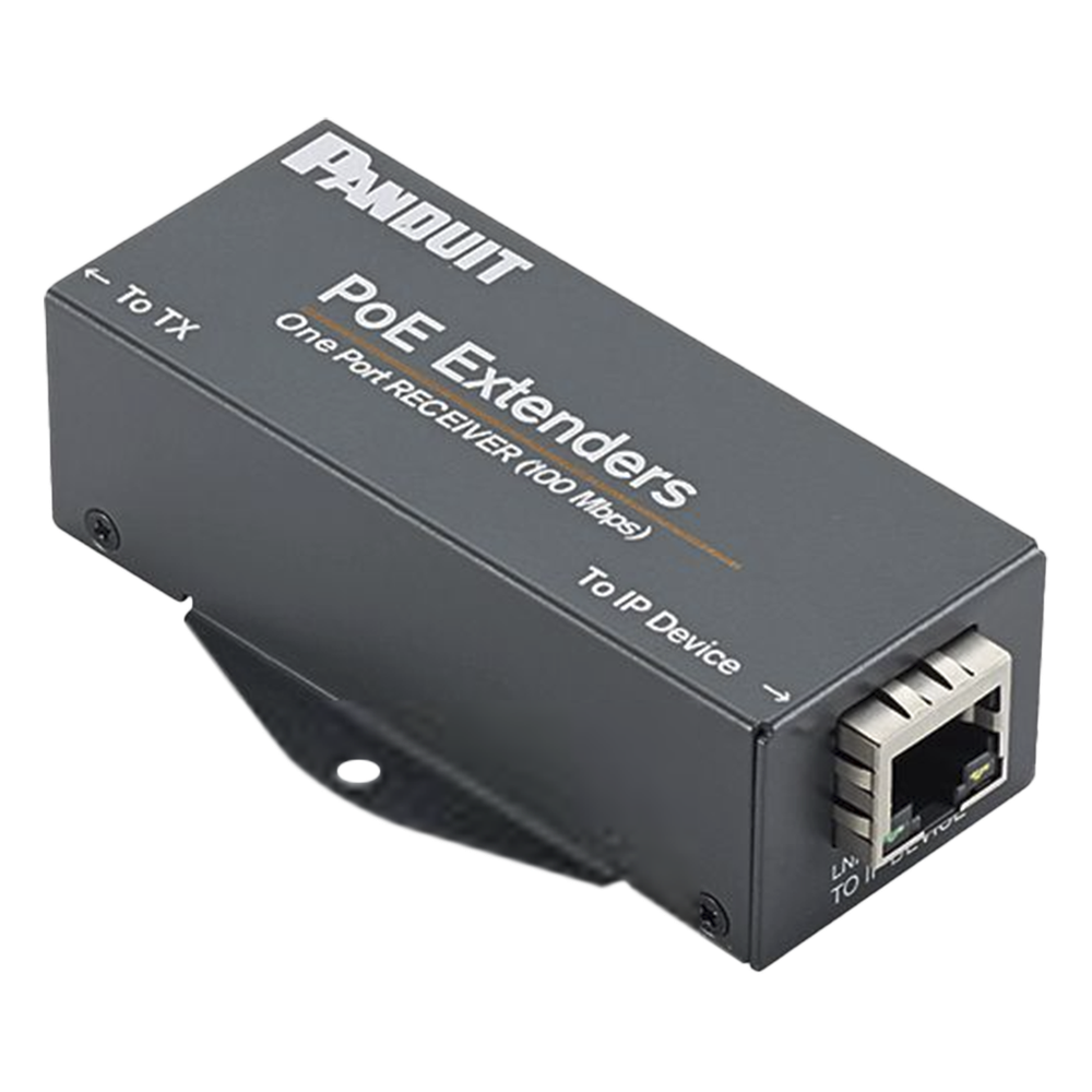 Receptor PoE/PoE+ Para Uso con Transmisor POEXTX1, Hasta 610 Metros (2000 ft) con Cable Cat5e o Cat6, 10/100Mbps
