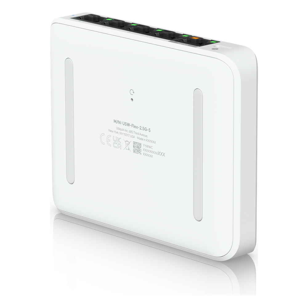 USW Flex Mini 2.5G Switch de 5 puertos 2.5G, Compacto, para Escritorio, se puede Energizar por PoE o con un Adaptador tipo USB-C