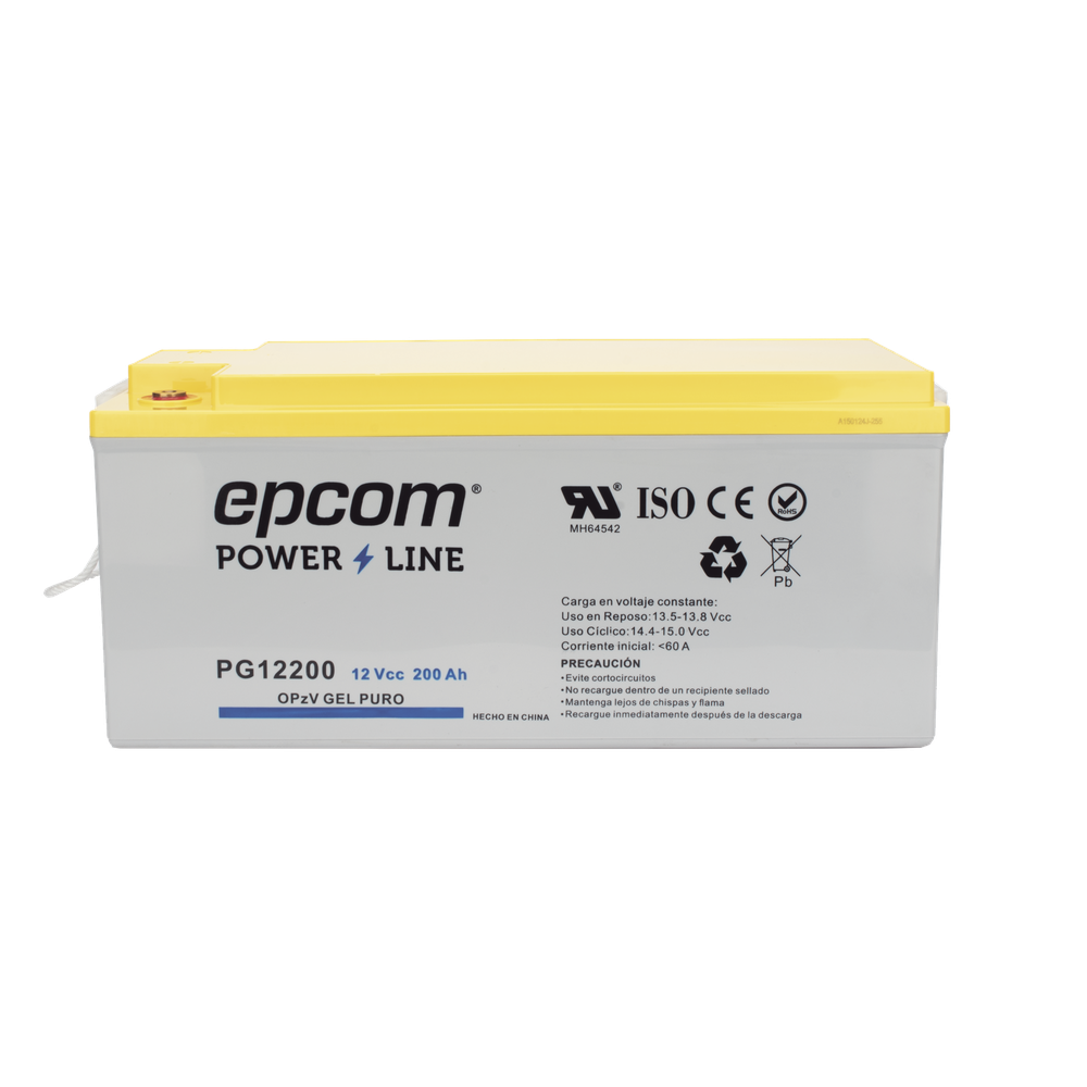 Batería de GEL PURO OPzV / 12 V @ 200 Ah / Ciclo profundo / Uso en Aplicaciones Fotovoltaicas y de Respald