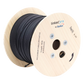 Carrete de 1 km de Fibra Óptica Aérea Mini Figura 8 G.657A2 Tipo Drop, Monomodo de 2 Hilos (Bifibra), Diseñada para Fusionarse, Color Negro, Span 80, (No Soporta Conectores Mecánicos)