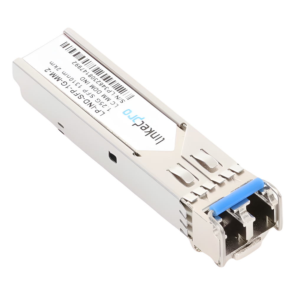 Transceptor Óptico Industrial SFP (Mini-Gbic) / Multimodo 1310 nm / 1.25 Gbps / 1000BASE-SX / Conectores LC/UPC Dúplex / DDM / Hasta 2 km