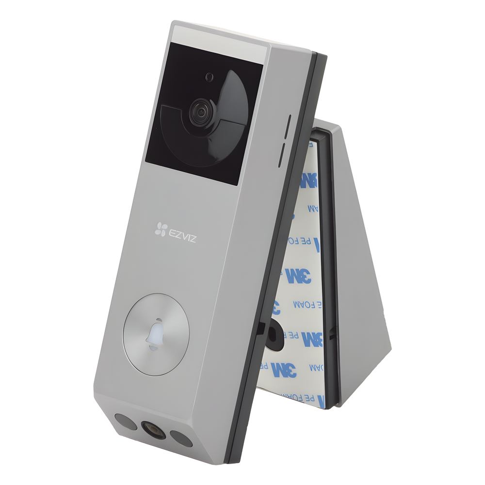 Doorbell de Batería Recargable con Transformador de 5Vcc o Panel Solar (Incluye Panel) / 3 megapíxel / Doble Lente / Protección IP65 / Audio de Dos Vías