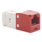Conector Jack RJ45 Estilo TG, Mini-Com, Categoría 6, de 8 Posiciones y 8 Cables, Color Rojo