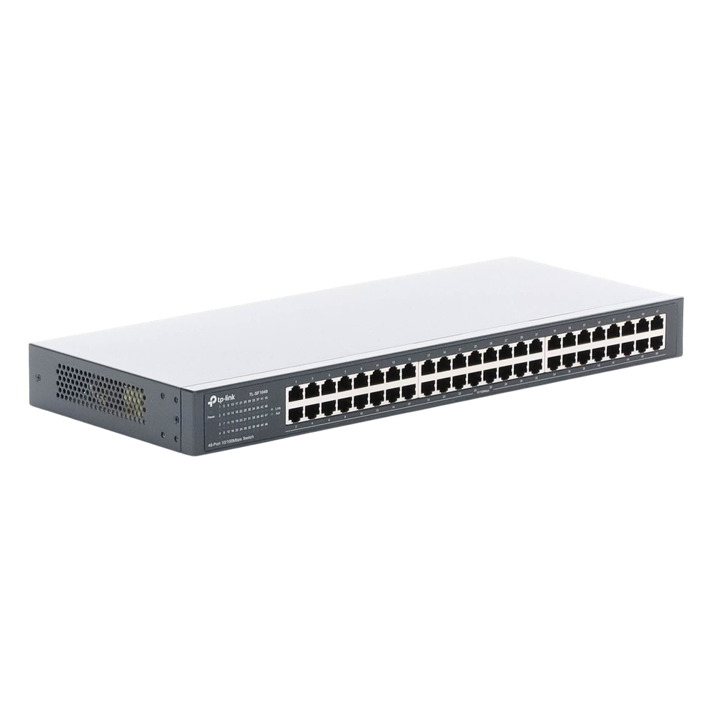Switch no administrable de 48 puertos 10/100 Mbps para montaje en rack