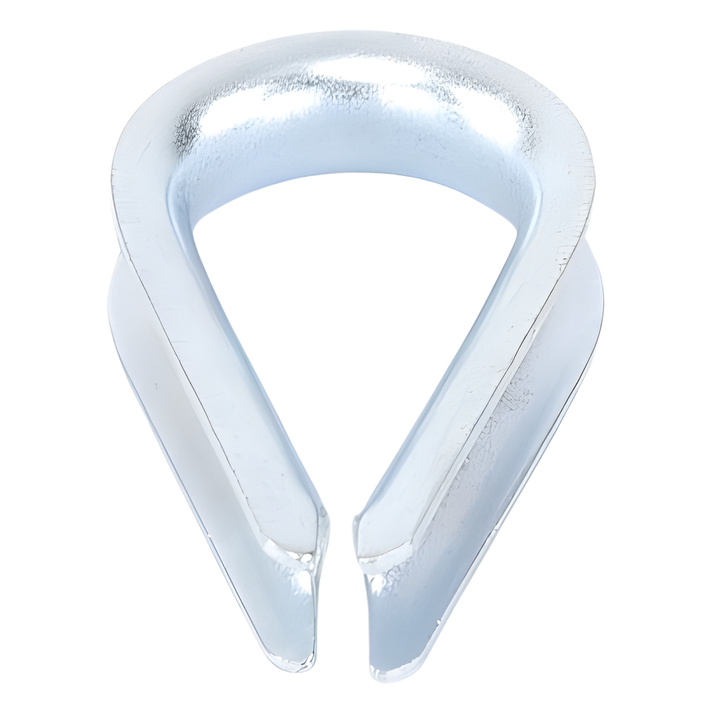 Cuello/ Guardacabo/ Rozadera para Cable de 1/4" de Acero Galv. por Inmersión.