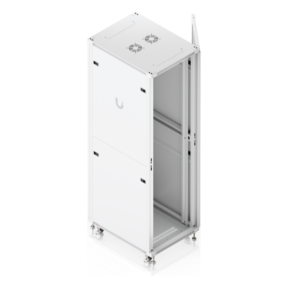 UACC Rack Cabinet 42U (600 × 800 mm) – Gabinete de Piso Totalmente Ensamblado con Ventiladores Integrados, Paneles Removibles, Ruedas con Seguro y Puerta Frontal de Vidrio Templado