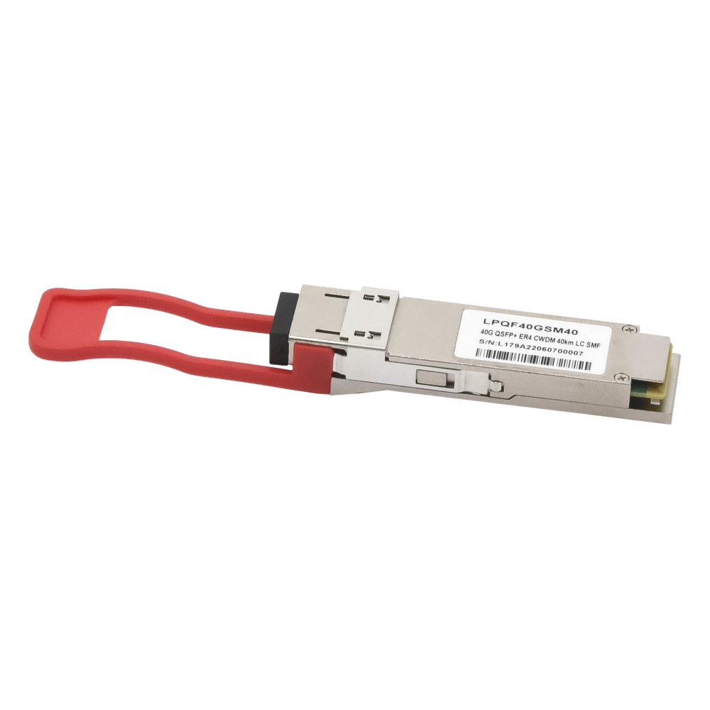 Transceptor Óptico QSFP+ (Mini-Gbic) / Monomodo 1310 nm / 40 Gbps / 40GBASE-ER4 /Conectores LC/UPC Dúplex / DDM / Hasta 40 km